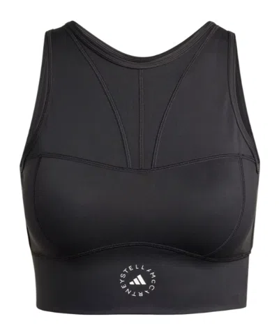 Adidas By Stella Mccartney Halterneck Sports Bra In Black