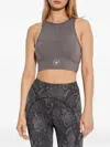 Adidas By Stella Mccartney Halterneck Sports Bra In Gray