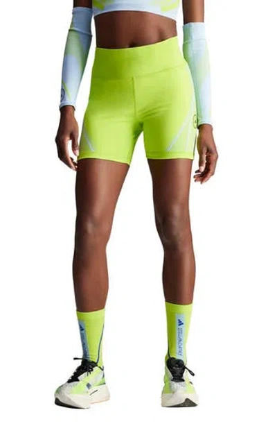 Adidas By Stella Mccartney Heat.rdy Running Shorts In Green