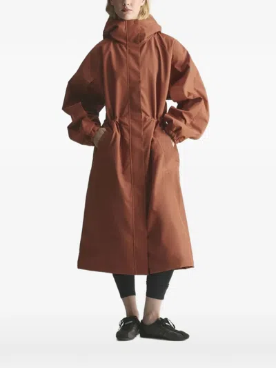 Adidas By Stella Mccartney Heavyweight Hooded Parka In Brown