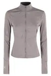 Adidas By Stella Mccartney High Neck Zipper Sweatshirt In Gray