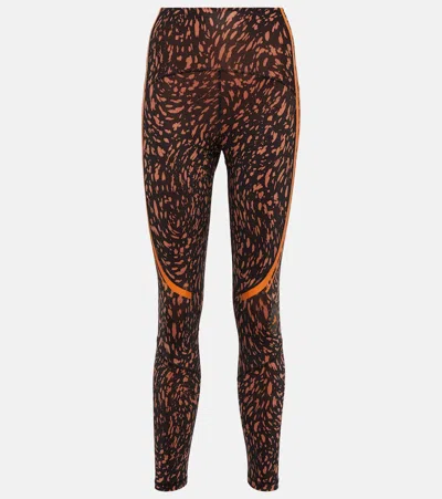 Adidas By Stella Mccartney High-rise Printed Leggings In Black