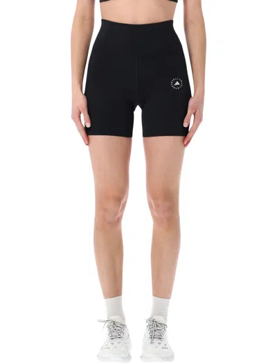 Adidas By Stella Mccartney High-rise Short Yoga Leggings For Women In Black