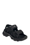 Adidas By Stella Mccartney Hika Sandals With Logo In Black/black/utility Black