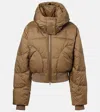 Adidas By Stella Mccartney Hooded Cropped Jacket In Brown