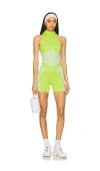 Adidas By Stella Mccartney Hooded Onesie In Bahia Glow & Halo