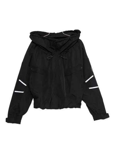 Adidas By Stella Mccartney Hooded Reflective-detail Jacket In Black