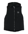 Adidas By Stella Mccartney Adidas By Stella Mc Cartney Hooded Vest In Black
