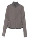Adidas By Stella Mccartney Brown High Neck Jacket In Gray