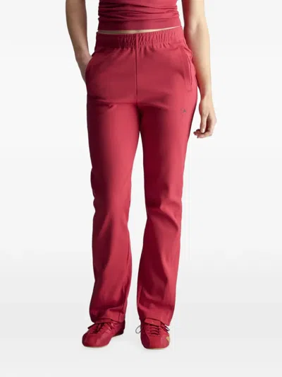Adidas By Stella Mccartney Knitted Track Pants In Red