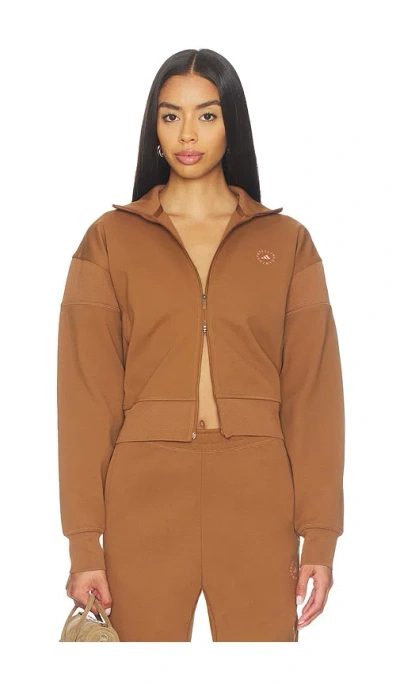 Adidas By Stella Mccartney Knitted Track Top In Brown