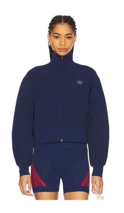 Adidas By Stella Mccartney Knitted Track Top In Navy