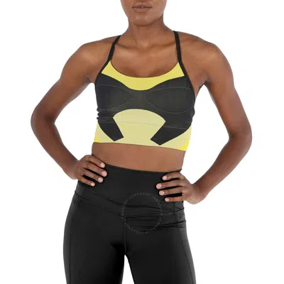 Adidas By Stella Mccartney Ladies Truestrength Yoga Knit Light-support Bra In Yellow/black