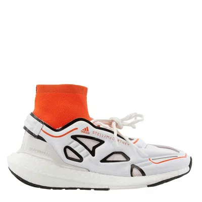 Adidas By Stella Mccartney Ladies Ultraboost 22 Running Shoes In White/orange