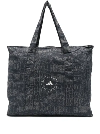 Adidas By Stella Mccartney Print Tote Bag In Black