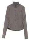 Adidas By Stella Mccartney Brown High Neck Jacket In Gray