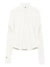 Adidas By Stella Mccartney Laser-cut Zip-up Jacket In White
