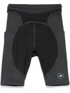 Adidas By Stella Mccartney Radlerhose Im Layering-look In Schwarz