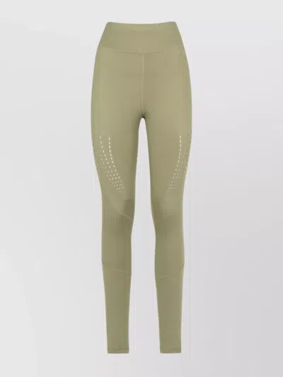 Adidas By Stella Mccartney Leggings With High Waistband And Seam Detailing In Green