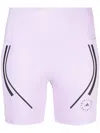 Adidas By Stella Mccartney Truepace Stripe-detail Cycling Shorts In Purgl