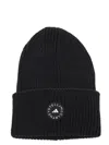 Adidas By Stella Mccartney Logo Beanie In Black