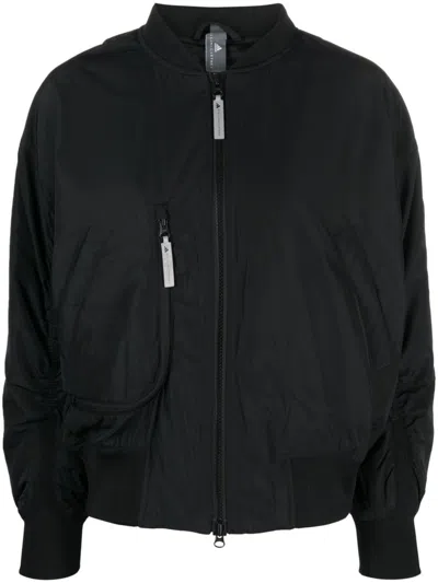 Adidas By Stella Mccartney X Stella Mccartne Logo-print Lightweight Jacket In Black