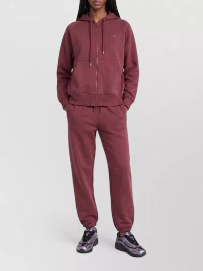 Adidas By Stella Mccartney Adidas By Stella Mc Cartney Logo Cotton Blend Trousers In Burgundy