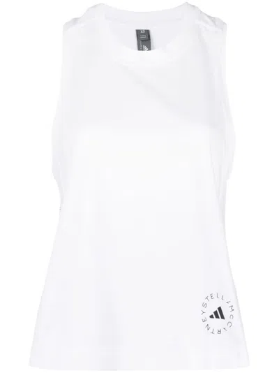Adidas By Stella Mccartney Logo Cotton Blend Tank Top