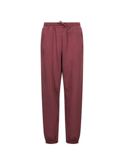 Adidas By Stella Mccartney Logo Cotton Blend Hooded Lounge Trousers In Pink