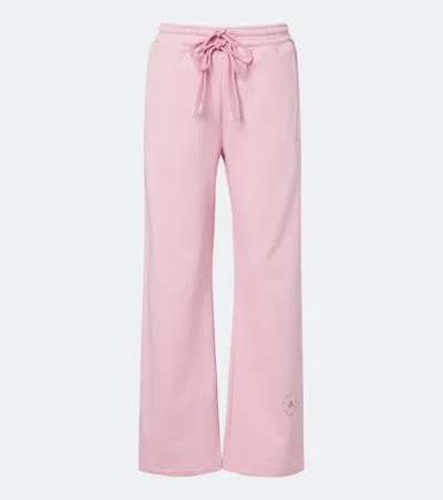 Adidas By Stella Mccartney X Stella Mccartney Drawstring Wide-leg Trousers In Pink