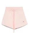 Adidas By Stella Mccartney Logo Cotton Shorts With Elasticated Waistband
