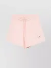 Adidas By Stella Mccartney Logo Cotton Shorts With Elasticated Waistband