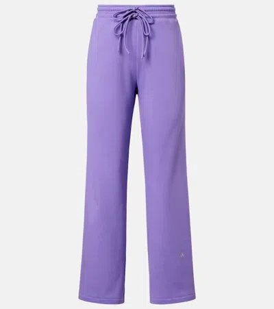 Adidas By Stella Mccartney Logo Cotton Sweatpants In Purple