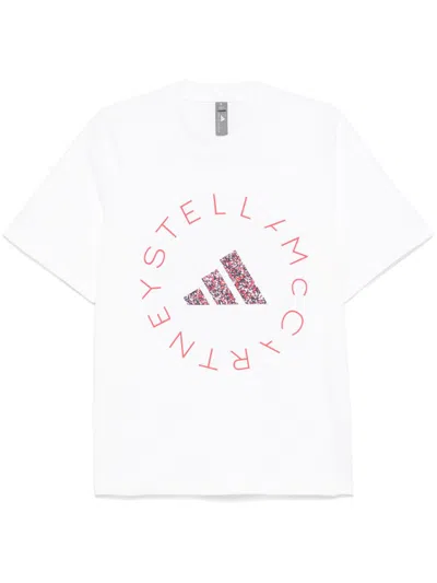 Adidas By Stella Mccartney Logo Cotton T-shirt In White