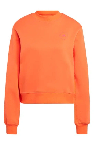 Adidas By Stella Mccartney Sportswear Logo-print Sweatshirt In Active Orange
