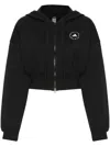 Adidas By Stella Mccartney Logo-print Hooded Jacket In Black
