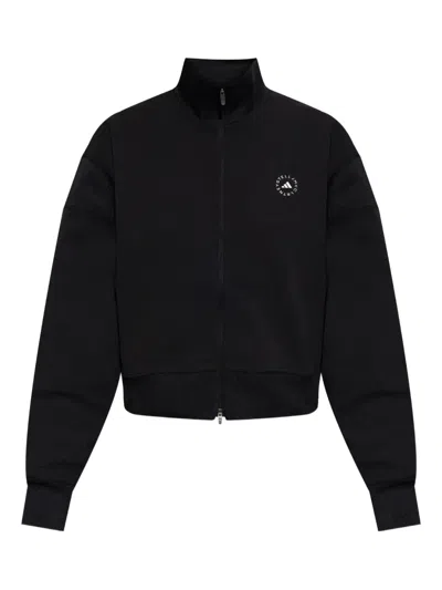 Adidas By Stella Mccartney Logo-detail Zip-up Jacket In Black