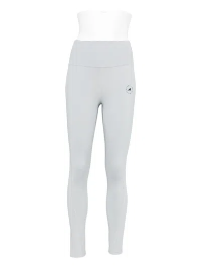 Adidas By Stella Mccartney Logo-embellished Leggings In Blue
