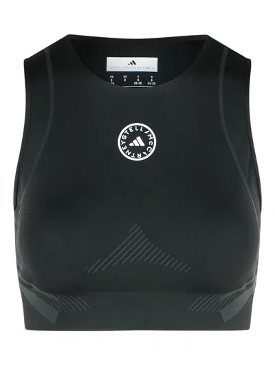 ADIDAS BY STELLA MCCARTNEY LOGO-EMBELLISHED SLEEVELESS CROP TOP