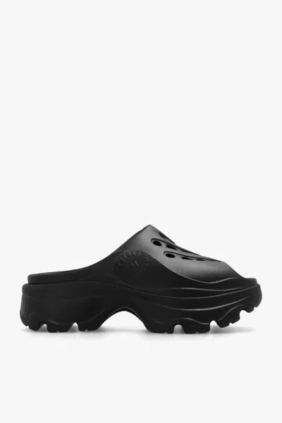 ADIDAS BY STELLA MCCARTNEY LOGO-EMBOSSED PERFORATED CLOGS