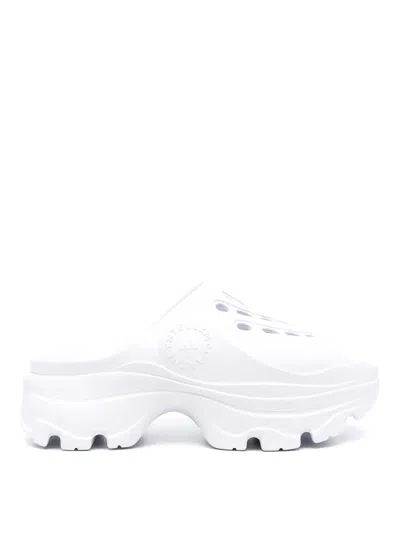 Adidas By Stella Mccartney Asmc Sporty Mule Clogs In Ftwr Whiteftwr Wh