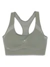Adidas By Stella Mccartney Racer-back Sports Bra In Gray