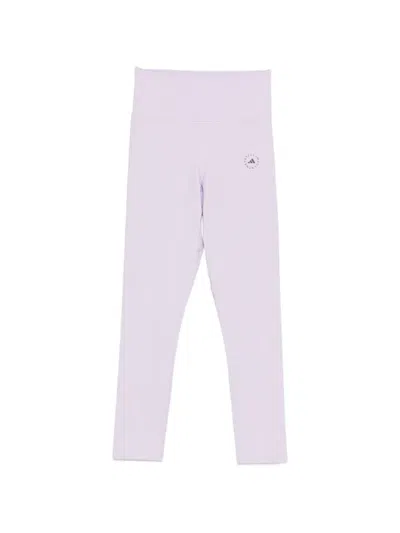 Adidas By Stella Mccartney Cropped Leggings High Waistband Stretch Fit In White