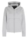 Adidas By Stella Mccartney Logo Hoodie In Gray