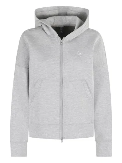 Adidas By Stella Mccartney Logo Hoodie In Gray