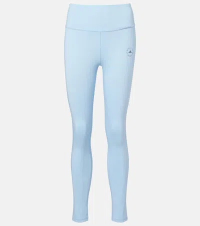 Adidas By Stella Mccartney Logo Leggings In Blue