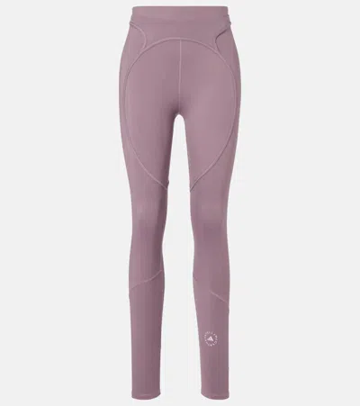 Adidas By Stella Mccartney Logo Leggings In Purple