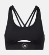 Adidas By Stella Mccartney Logo Padded Sports Bra In Black