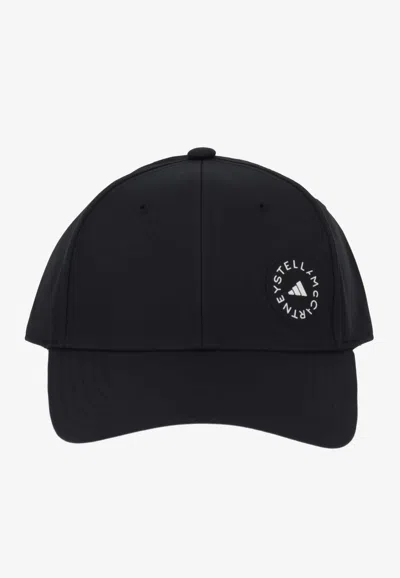 Adidas By Stella Mccartney Logo Patch Baseball Cap In Black