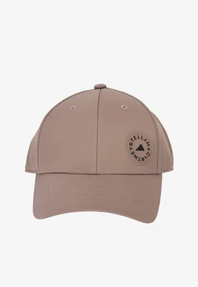Adidas By Stella Mccartney Logo Patch Baseball Cap In Sand